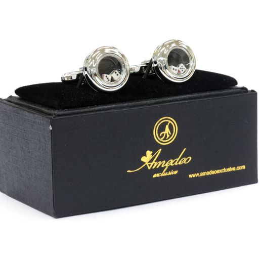 Mens Stainless Steel Functional Dice Cufflinks for Shirt with Box - Hand Crafted Perfect Gift - Image 2