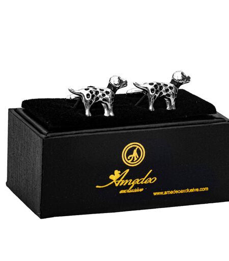 Silver Dolmations  Mens Stainless Steel Square Cufflinks for Shirt with Box – Hand Crafted Perfect Gift