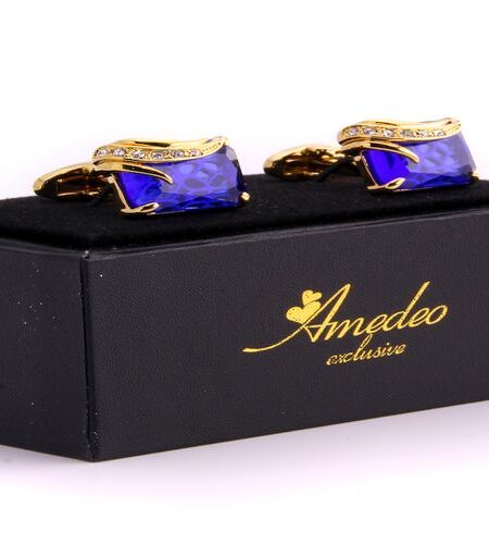 Orange Diamond Mens Stainless Steel Flies Cufflinks for Shirt with Box – Hand Crafted Perfect Gift