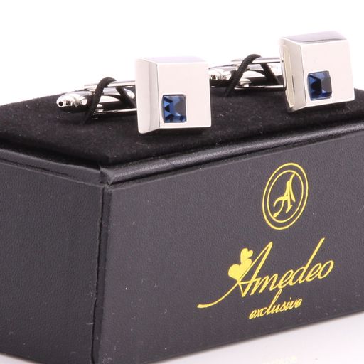 Stylish Mens Stainless Steel Square Cufflinks for Shirt with Box - Hand Crafted Perfect Gift - Image 2