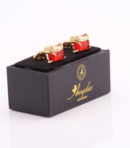 Silver + Burgundy Mens Stainless Steel Squares Cufflinks for Shirt with Box – Hand Crafted Perfect