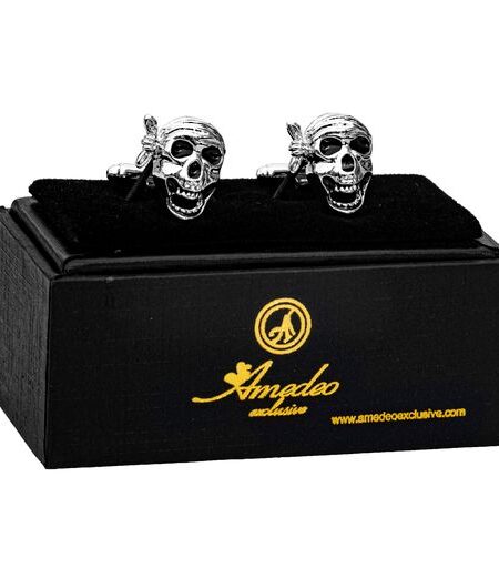 Silver Joker Mens Stainless Steel Square Cufflinks for Shirt with Box – Hand Crafted Perfect Gift