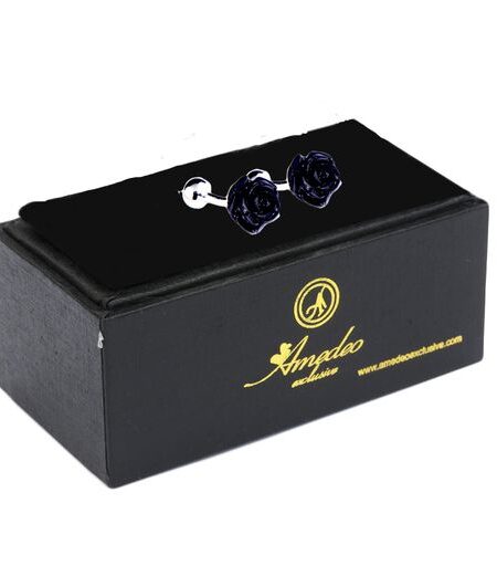 Purple Textured Mens Stainless Steel Round Cufflinks for Shirt with Box – Hand Crafted Perfect
