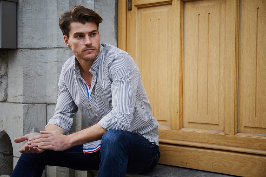Amedeo button down shirt in European cotton