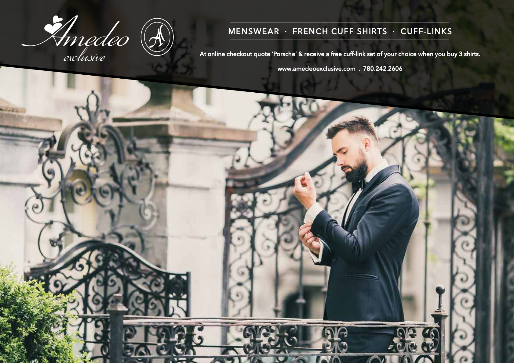 Amedeo Exclusive feature image styled with Porsche Edmonton Magazine